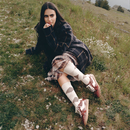 NOTICE STITCH SNEAKERS OXBLOOD CROCO EMBOSSED LEATHER | Dolce Vita