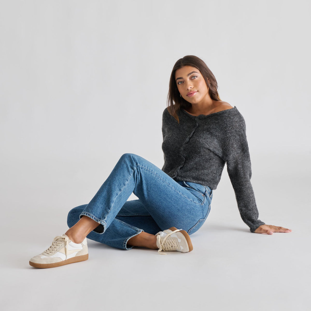 Notice White Dune Nylon Sneakers | Dolce Vita