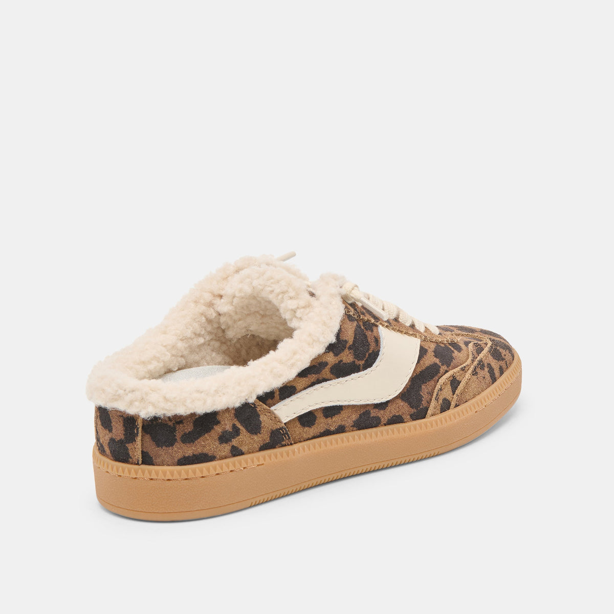 Notice Slide Plush Brown Leopard Printed Suede Sneakers | Dolce Vita