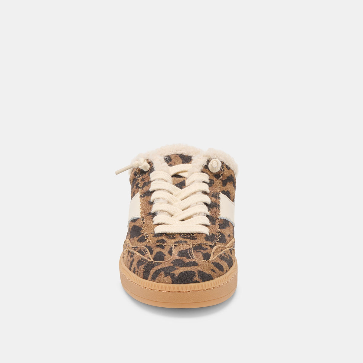 Notice Slide Plush Brown Leopard Printed Suede Sneakers | Dolce Vita