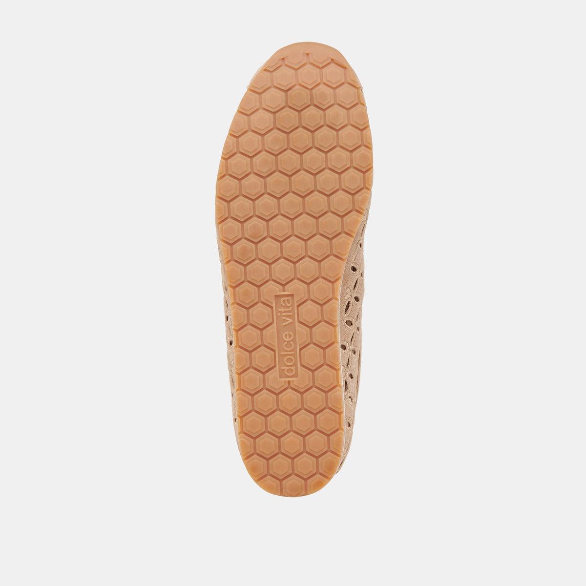 DANIE EYELET PERF SNEAKERS CAMEL SUEDE | Dolce Vita