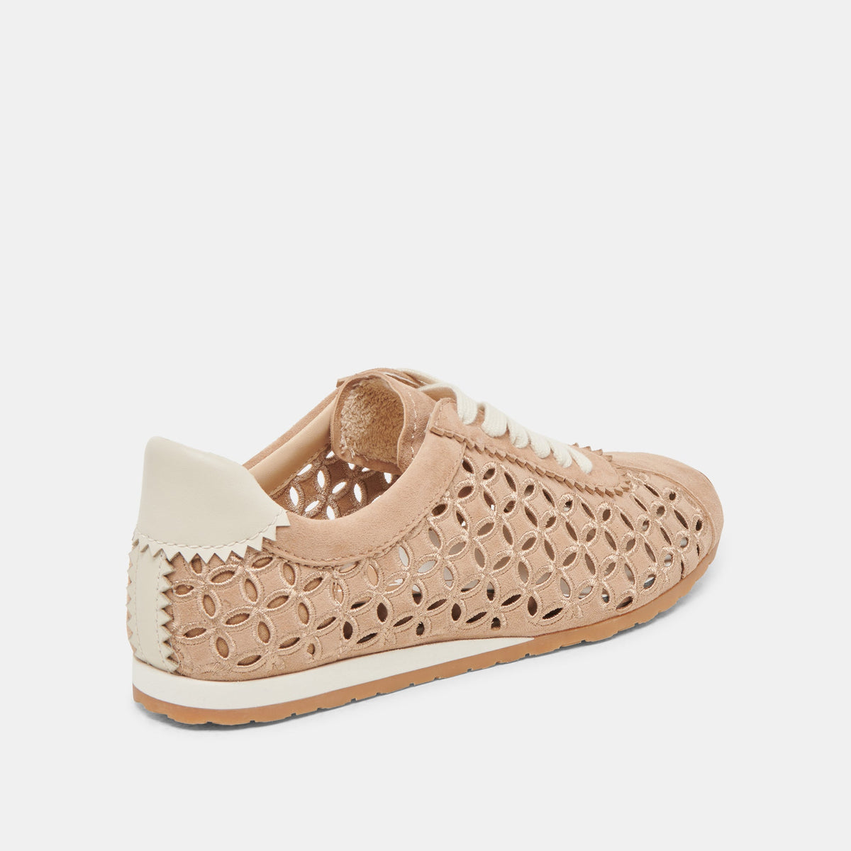 DANIE EYELET PERF SNEAKERS CAMEL SUEDE | Dolce Vita