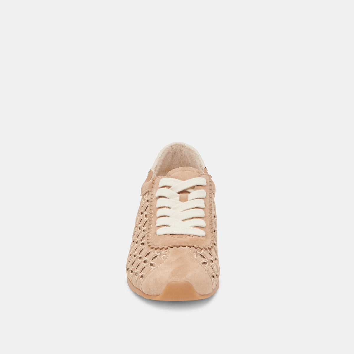 DANIE EYELET PERF SNEAKERS CAMEL SUEDE | Dolce Vita
