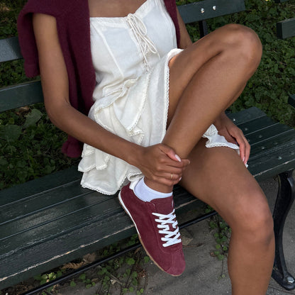 Serina Burgundy Suede Sneakers | Dolce Vita
