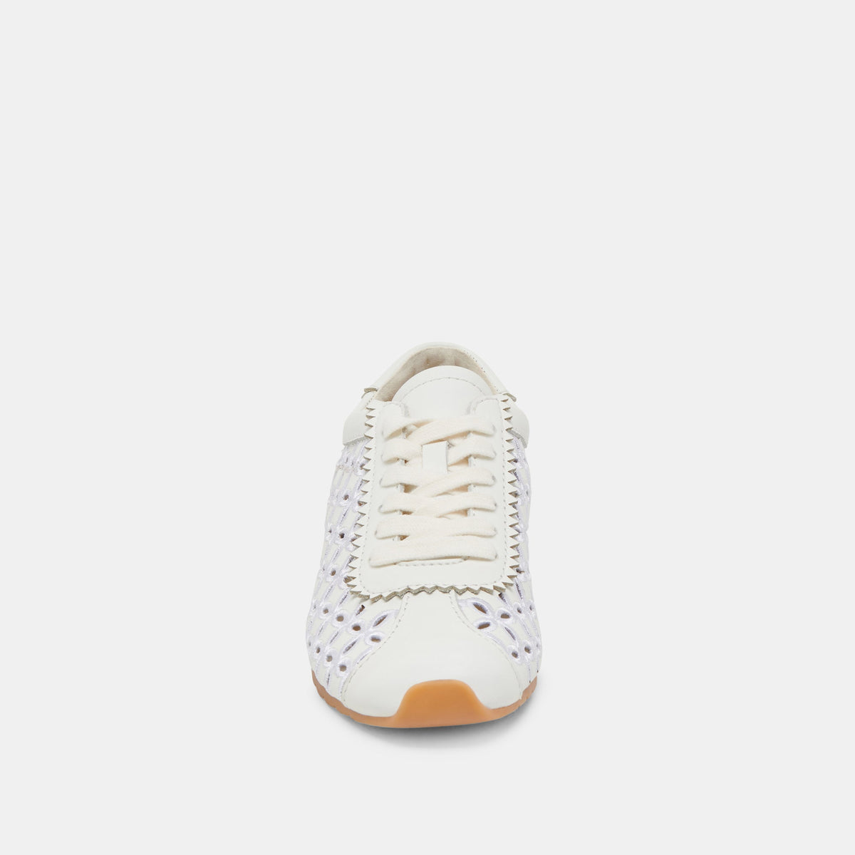 DANIE EYELET PERF SNEAKERS TRUE WHITE LEATHER | Dolce Vita