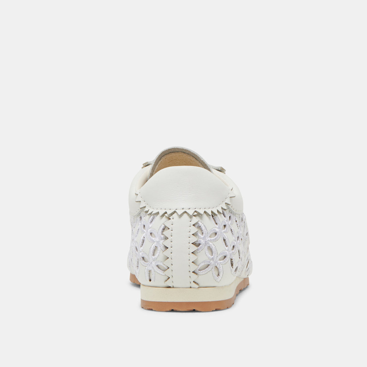 DANIE EYELET PERF SNEAKERS TRUE WHITE LEATHER | Dolce Vita