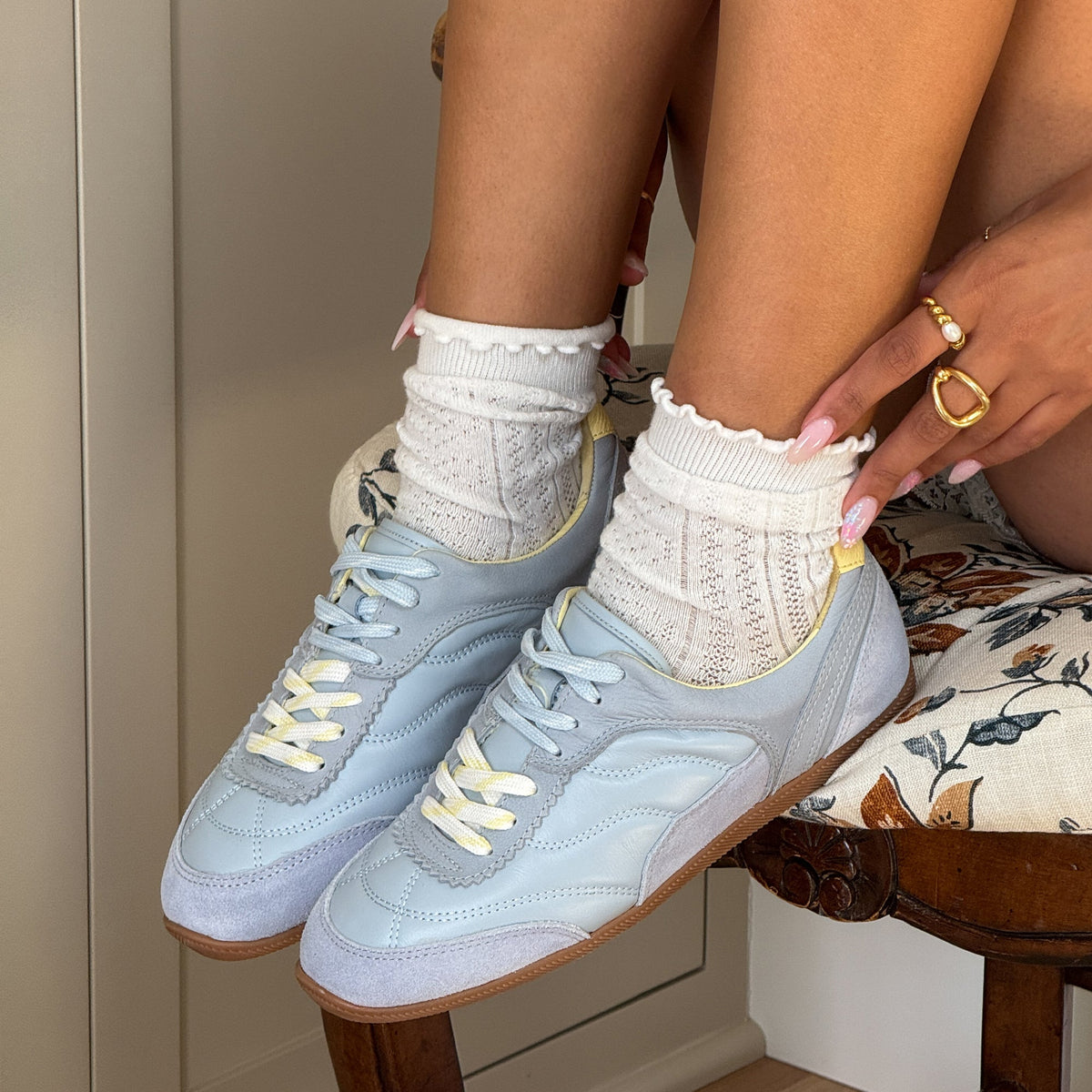 Laini Blue Multi Leather Sneakers | Dolce Vita