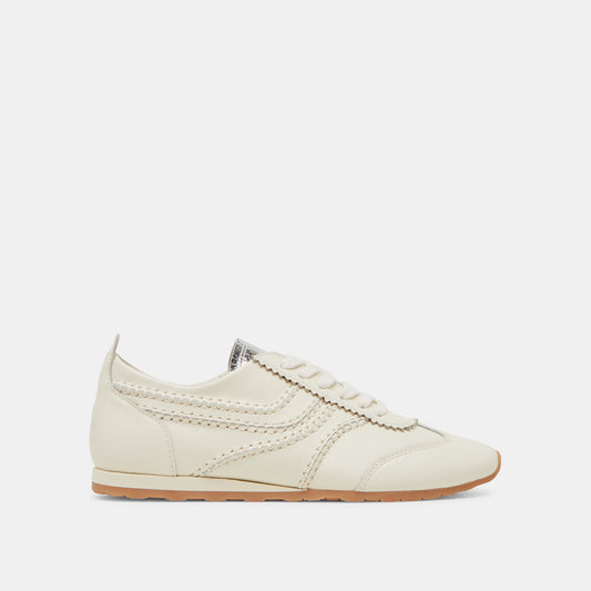 DELANY SNEAKERS OFF WHITE LEATHER | Dolce Vita
