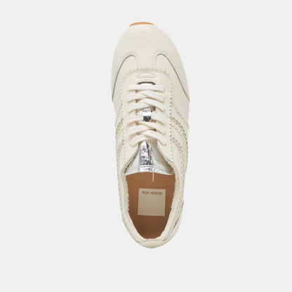 DELANY SNEAKERS OFF WHITE LEATHER | Dolce Vita