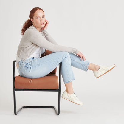 DELANY SNEAKERS OFF WHITE LEATHER | Dolce Vita