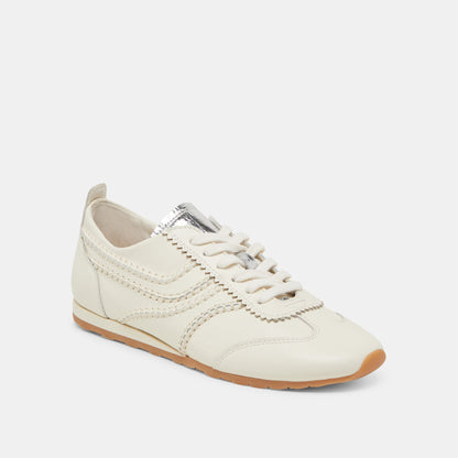 DELANY SNEAKERS OFF WHITE LEATHER | Dolce Vita