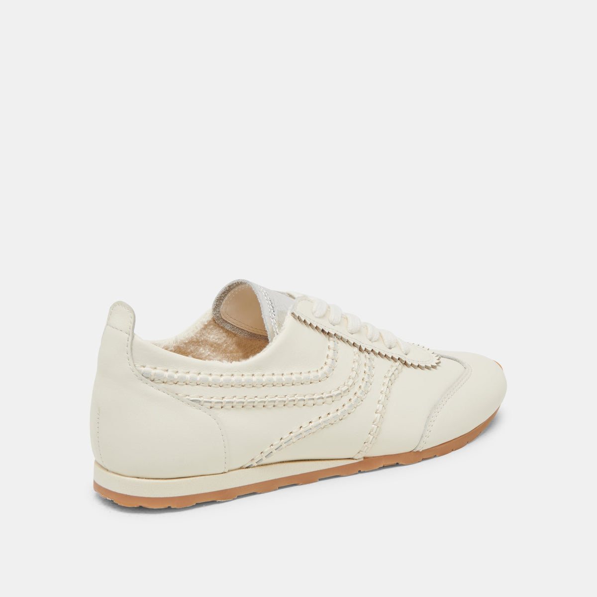 DELANY SNEAKERS OFF WHITE LEATHER | Dolce Vita