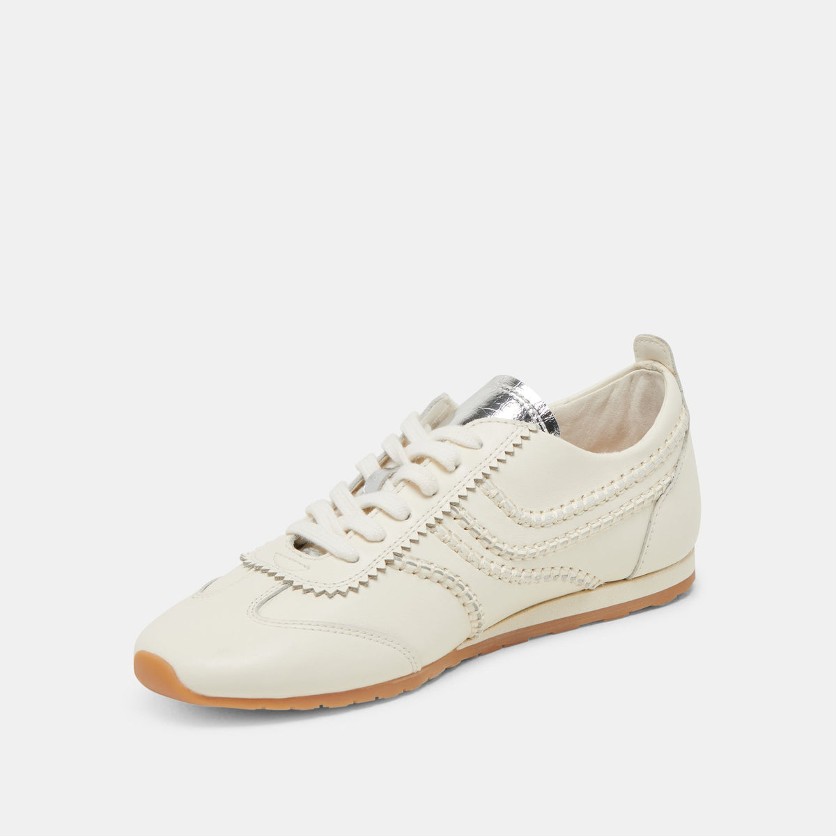 DELANY SNEAKERS OFF WHITE LEATHER | Dolce Vita