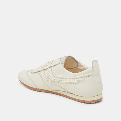 DELANY SNEAKERS OFF WHITE LEATHER | Dolce Vita