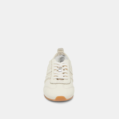 DELANY SNEAKERS OFF WHITE LEATHER | Dolce Vita