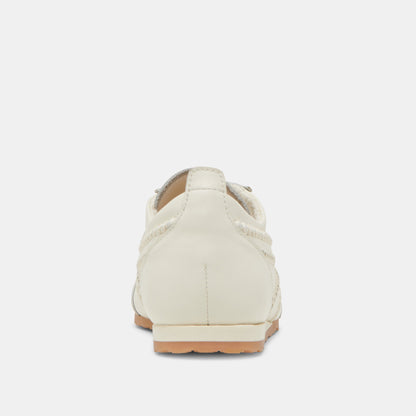 DELANY SNEAKERS OFF WHITE LEATHER | Dolce Vita