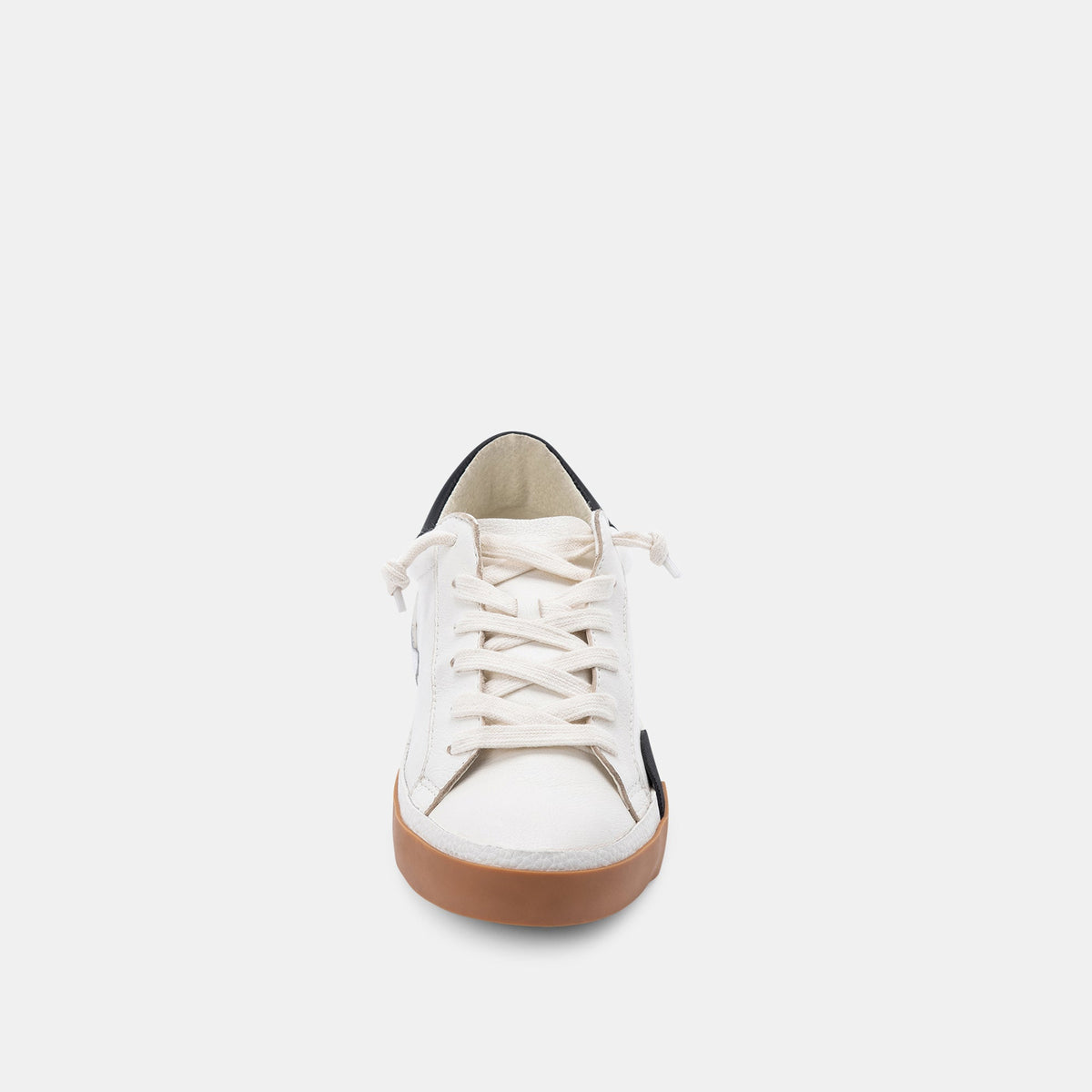 Zina Wide Sneakers White Black Leather | Dolce Vita