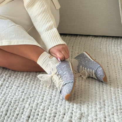 DAYANA SNEAKERS DUSTY BLUE LACE | Dolce Vita