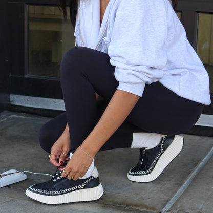Dolen Black Nylon Sneakers | Dolce Vita