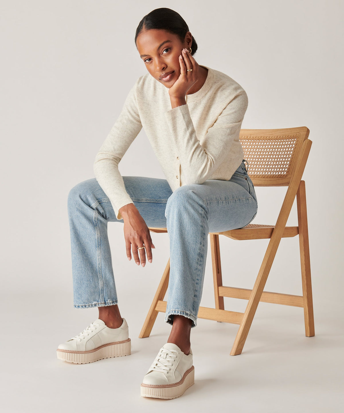 TIGER SNEAKERS WHITE LEATHER | Dolce Vita