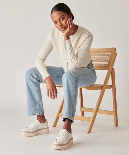 TIGER SNEAKERS WHITE LEATHER | Dolce Vita