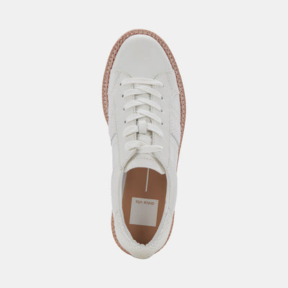 TIGER SNEAKERS WHITE LEATHER | Dolce Vita