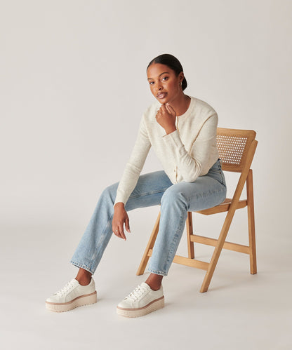 TIGER SNEAKERS WHITE LEATHER | Dolce Vita