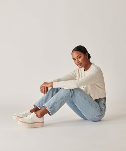 TIGER SNEAKERS WHITE LEATHER | Dolce Vita