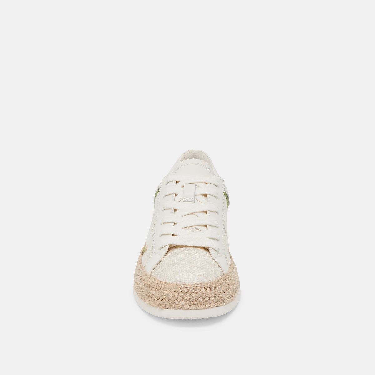 AZALIA SNEAKERS WHITE FLORAL RAFFIA | Dolce Vita