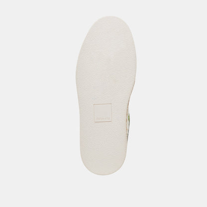 AZALIA SNEAKERS WHITE FLORAL RAFFIA | Dolce Vita