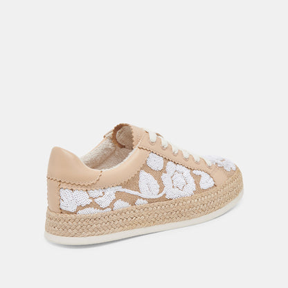 AZALIA SNEAKERS NATURAL MULTI FLORAL SEQUIN | Dolce Vita