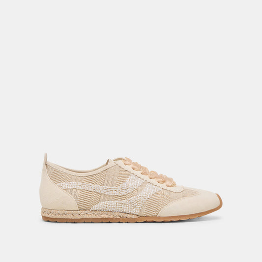 DREAM BEAD SNEAKERS NATURAL MULTI BURLAP | Dolce Vita