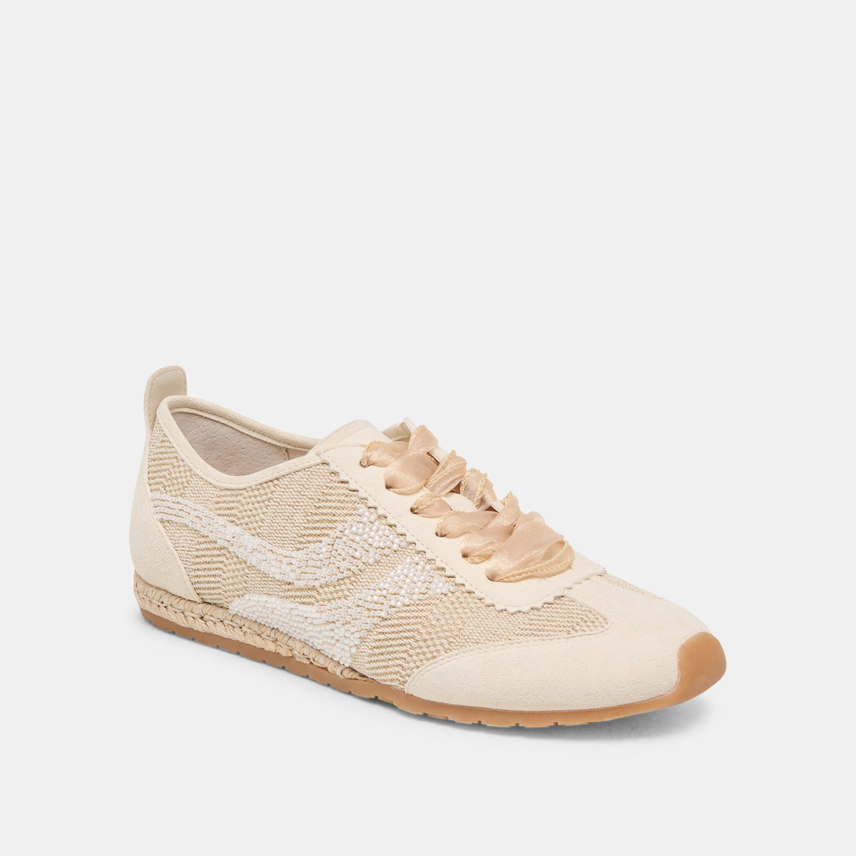 DREAM BEAD SNEAKERS NATURAL MULTI BURLAP | Dolce Vita