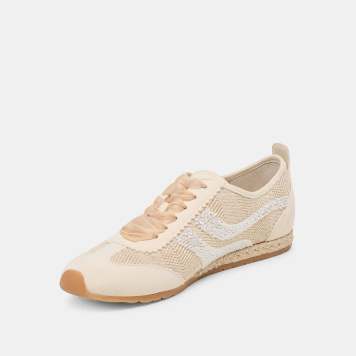 DREAM BEAD SNEAKERS NATURAL MULTI BURLAP | Dolce Vita