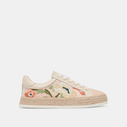 Azalia Pink Floral Raffia Sneakers | Dolce Vita