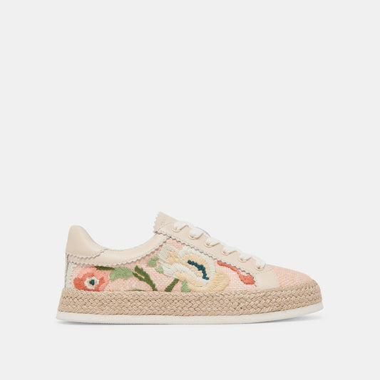Azalia Pink Floral Raffia Sneakers | Dolce Vita