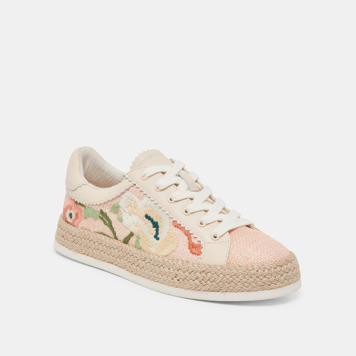 Azalia Pink Floral Raffia Sneakers | Dolce Vita