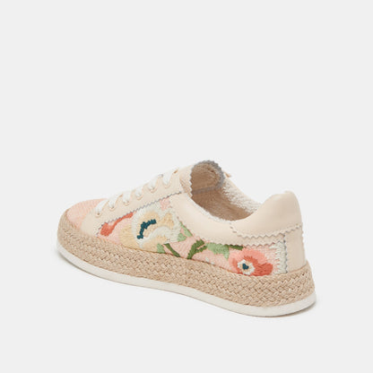 Azalia Pink Floral Raffia Sneakers | Dolce Vita