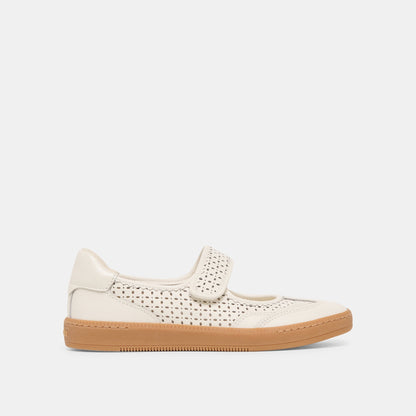 Nanet White Perforated Leather Sneakers | Dolce Vita