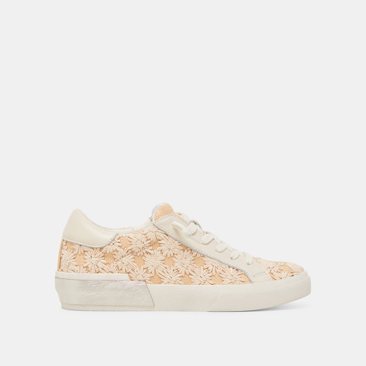 ZINA FLORAL SNEAKERS CREME FLORAL RAFFIA | Dolce Vita