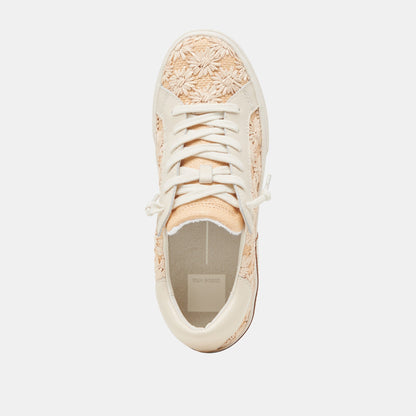 ZINA FLORAL SNEAKERS CREME FLORAL RAFFIA | Dolce Vita