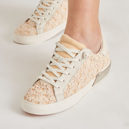 ZINA FLORAL SNEAKERS CREME FLORAL RAFFIA | Dolce Vita