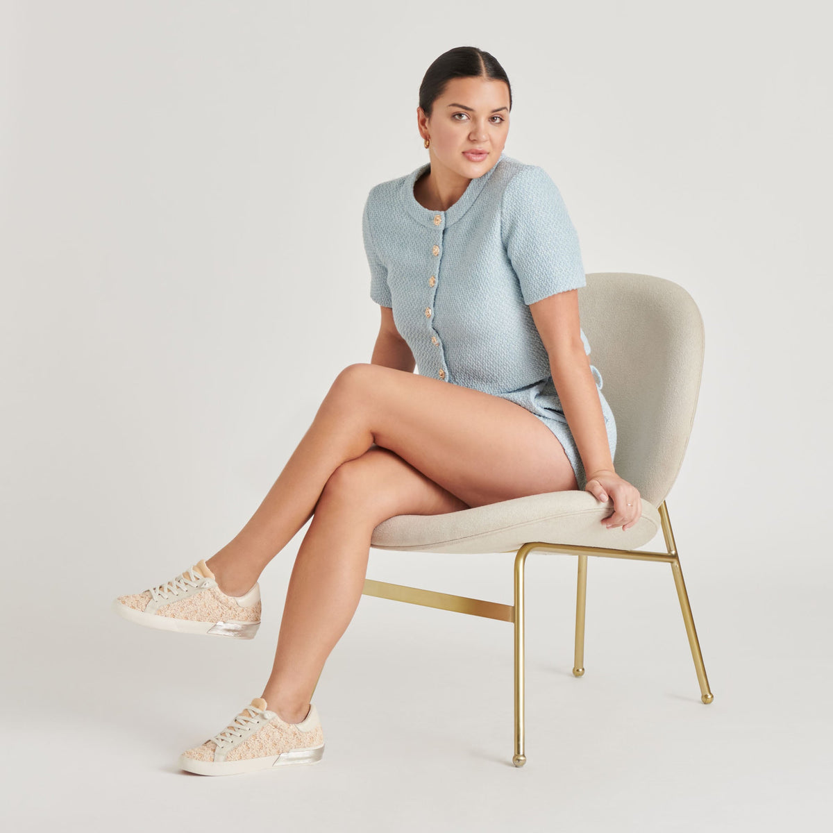 ZINA FLORAL SNEAKERS CREME FLORAL RAFFIA | Dolce Vita