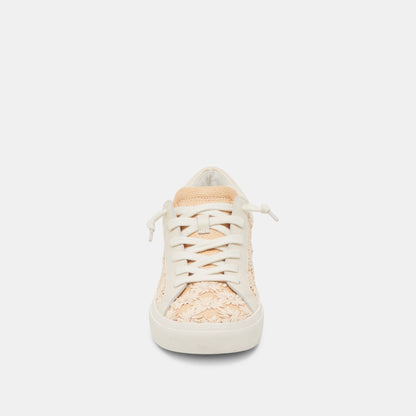 ZINA FLORAL SNEAKERS CREME FLORAL RAFFIA | Dolce Vita