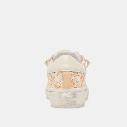 ZINA FLORAL SNEAKERS CREME FLORAL RAFFIA | Dolce Vita