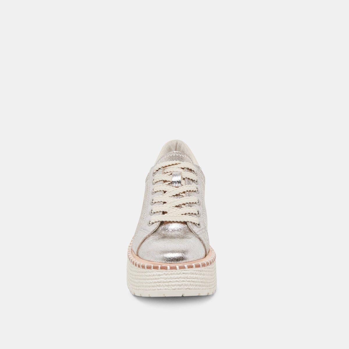 TWAIN SNEAKERS SILVER CRACKLED LEATHER | Dolce Vita