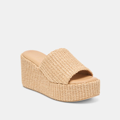 Joclyn Lt Natural Raffia Wedges | Dolce Vita