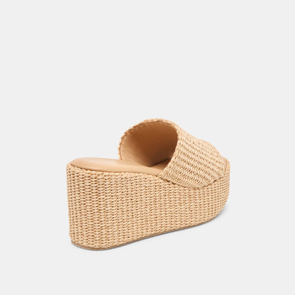 Joclyn Lt Natural Raffia Wedges | Dolce Vita