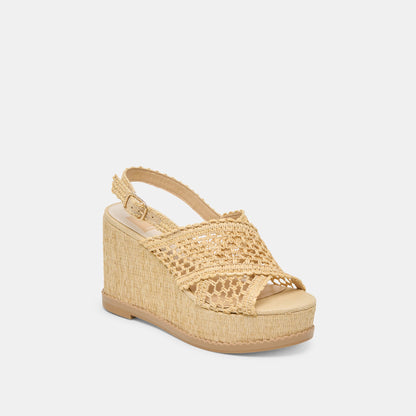DEXLER WEDGES LT NATURAL WOVEN RAFFIA | Dolce Vita
