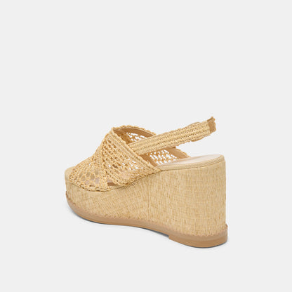 DEXLER WEDGES LT NATURAL WOVEN RAFFIA | Dolce Vita